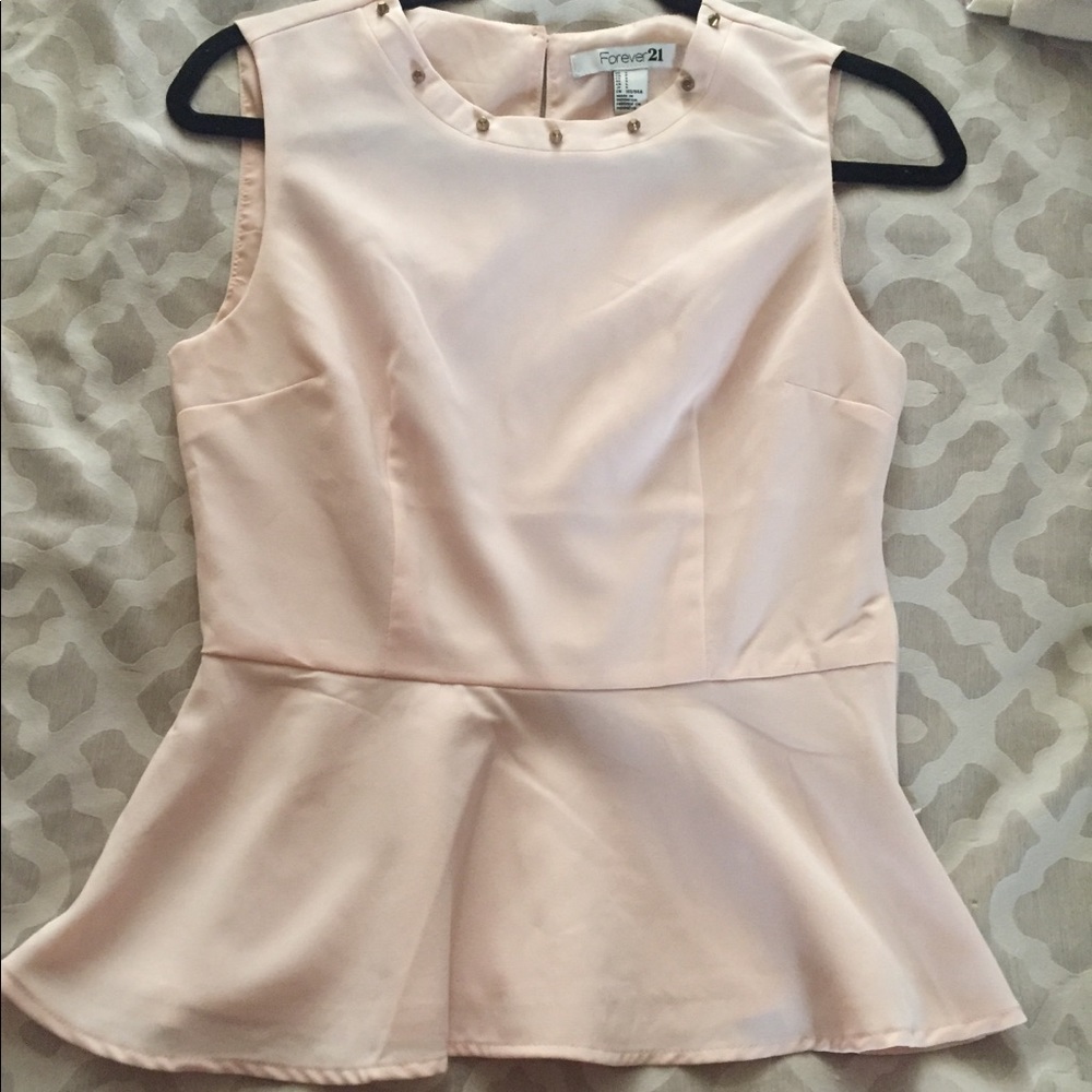 Blush Peplum Top